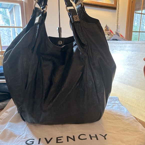 Givenchy Handbags - Authentic Givenchy, embossed, leather, trim, hobo bag 💼 extra large , black